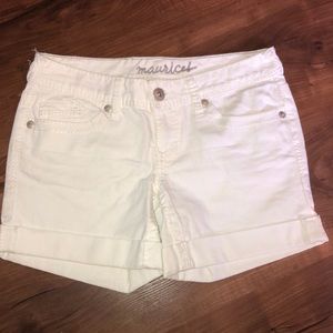 White Maurice’s Jean Shorts